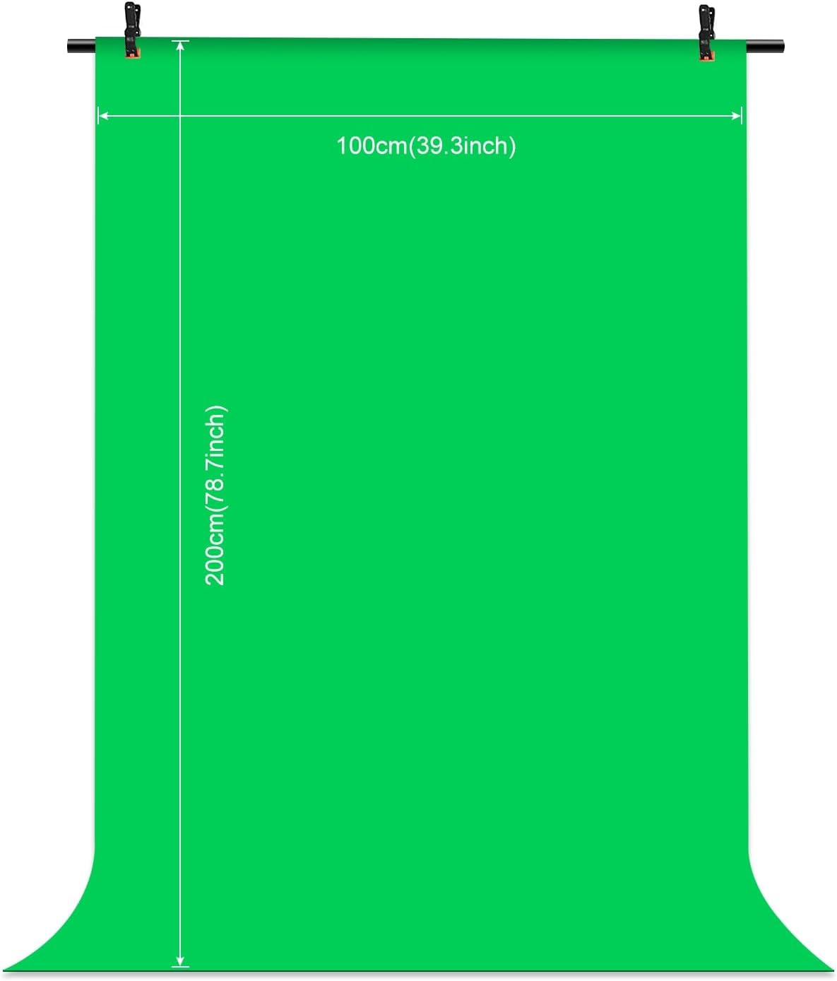 Green Screen Backdrop Kit with Stand, PULUZ 3.2x6.5ft Portable GreenScreen Background Stand, T-Shape Green Screen Stand kit with Clamp Carrying Bag for Streaming Video and Photography Shoots